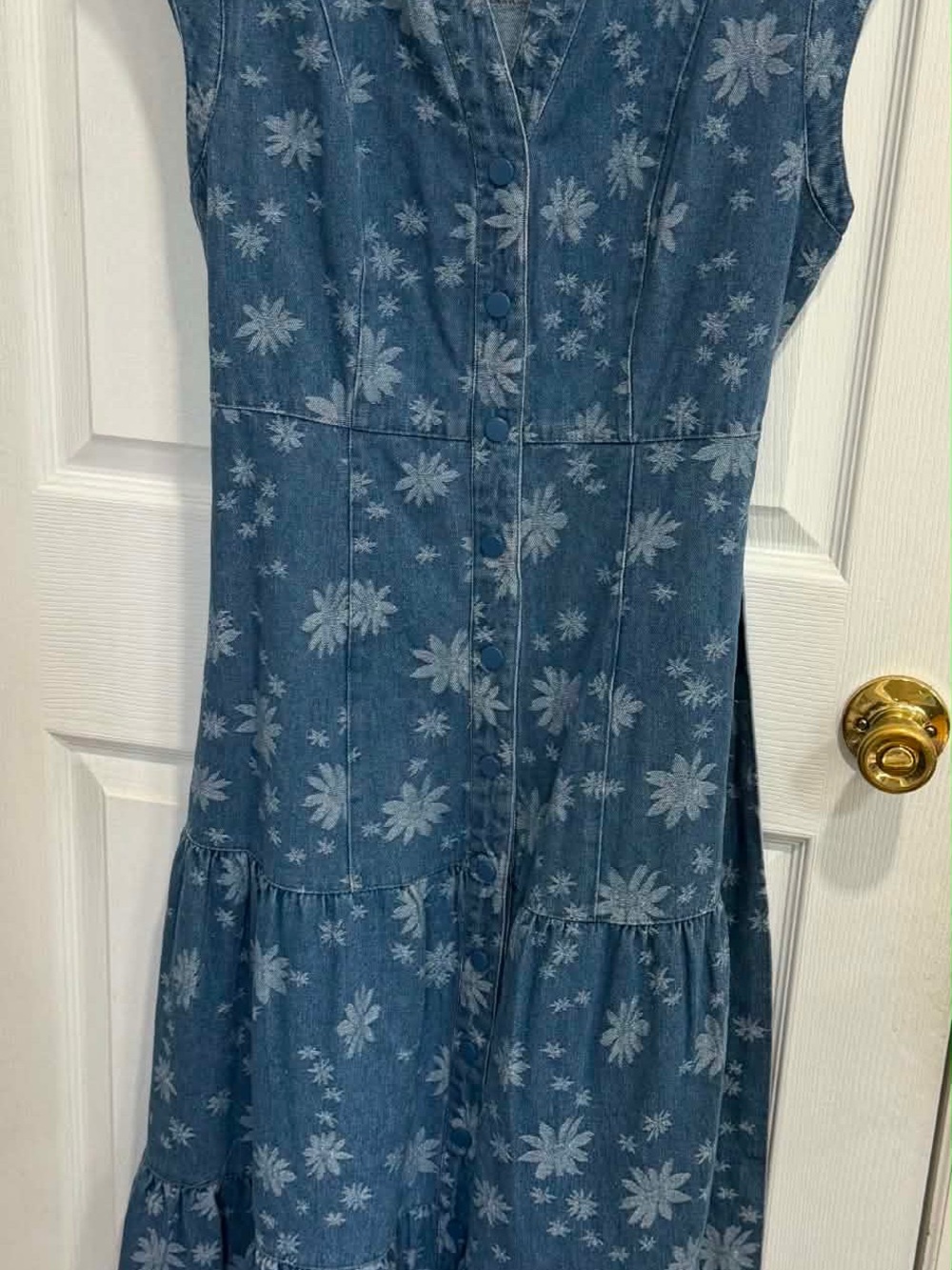 Solitaire Blue Floral Denim Shirt